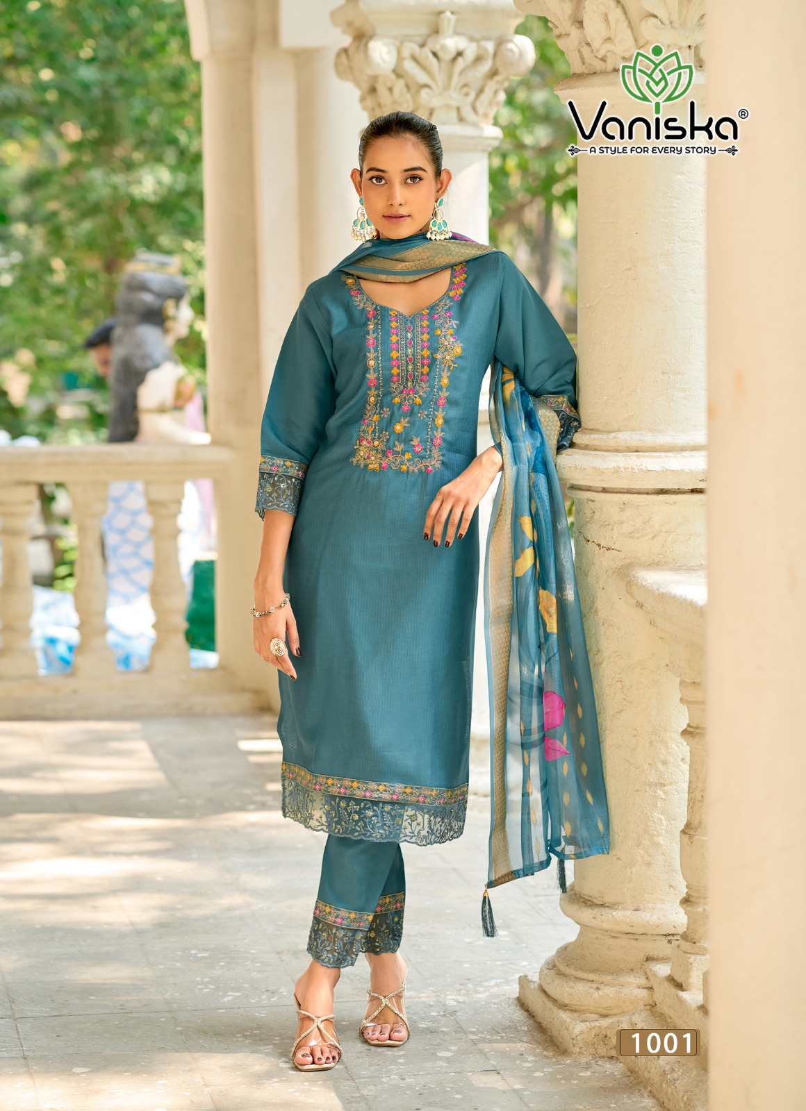 Vaniska Fashion Flora Embroidery Salwar Kameez Catalog collection 8