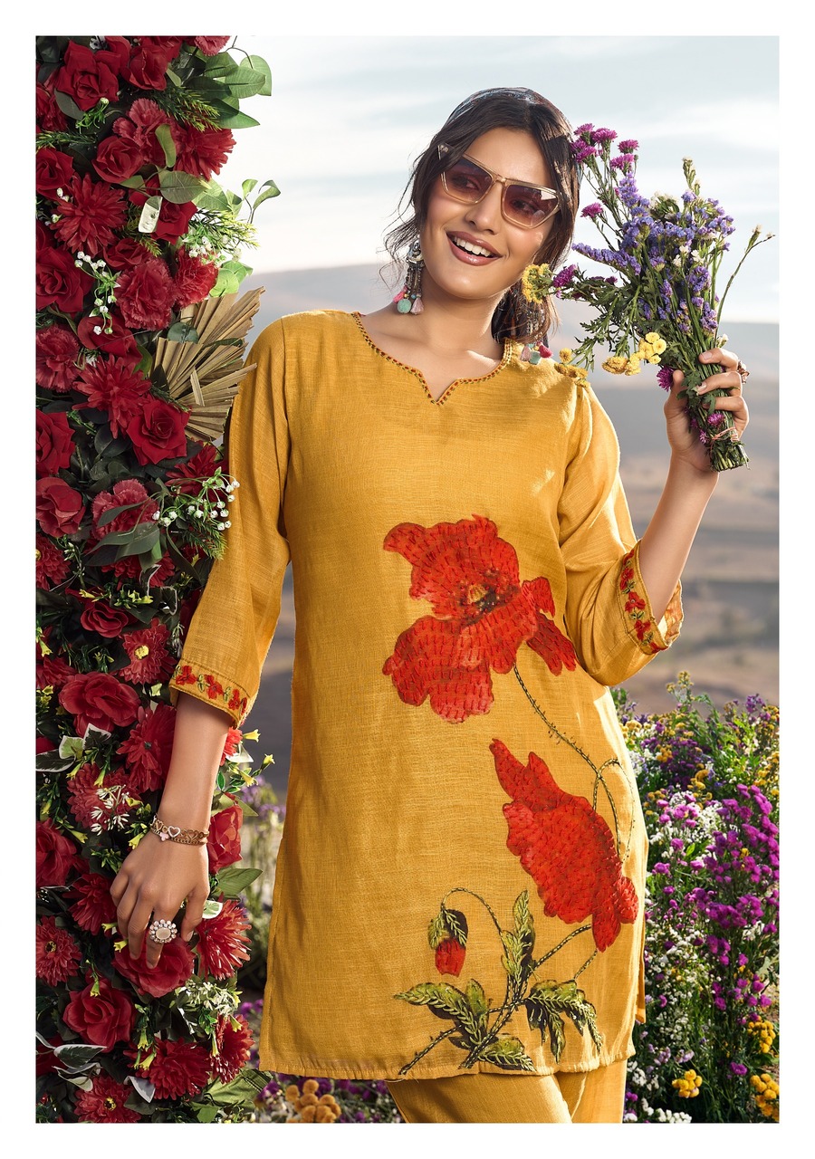 Anju Fabrics Royal Peacock Co Ord Set Catalog collection 11