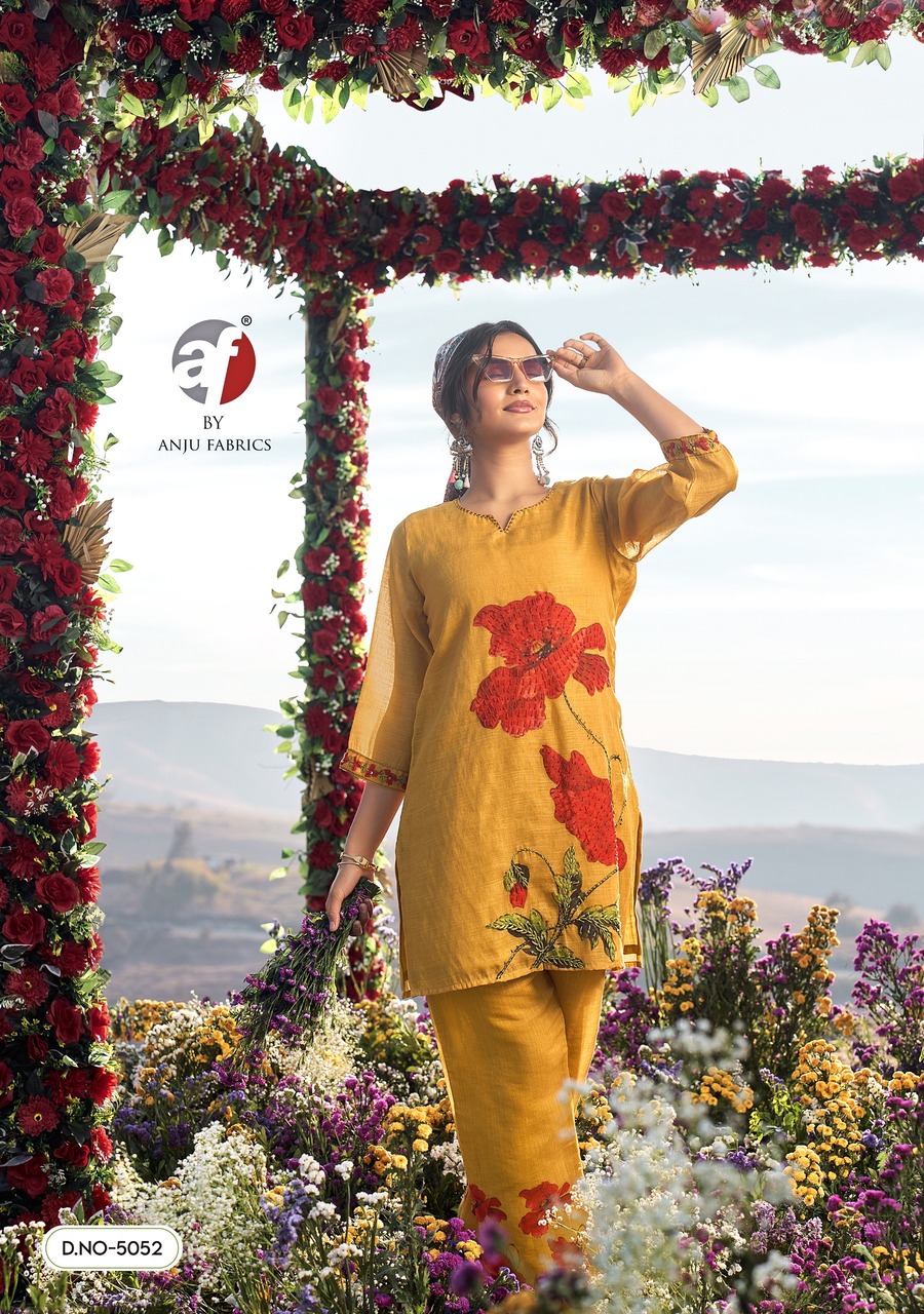 Anju Fabrics Royal Peacock Co Ord Set Catalog collection 12