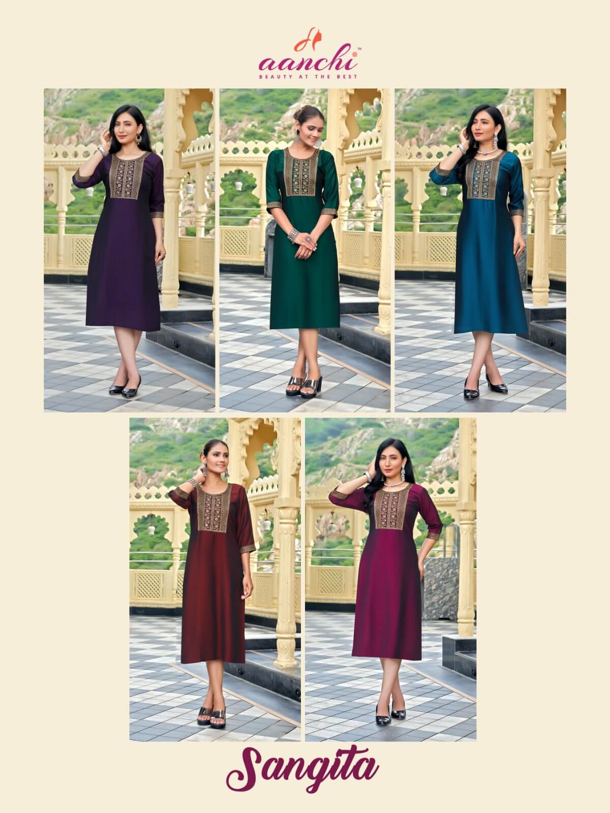 Aanchi Sangita Silk Kurtis Catalog collection 1