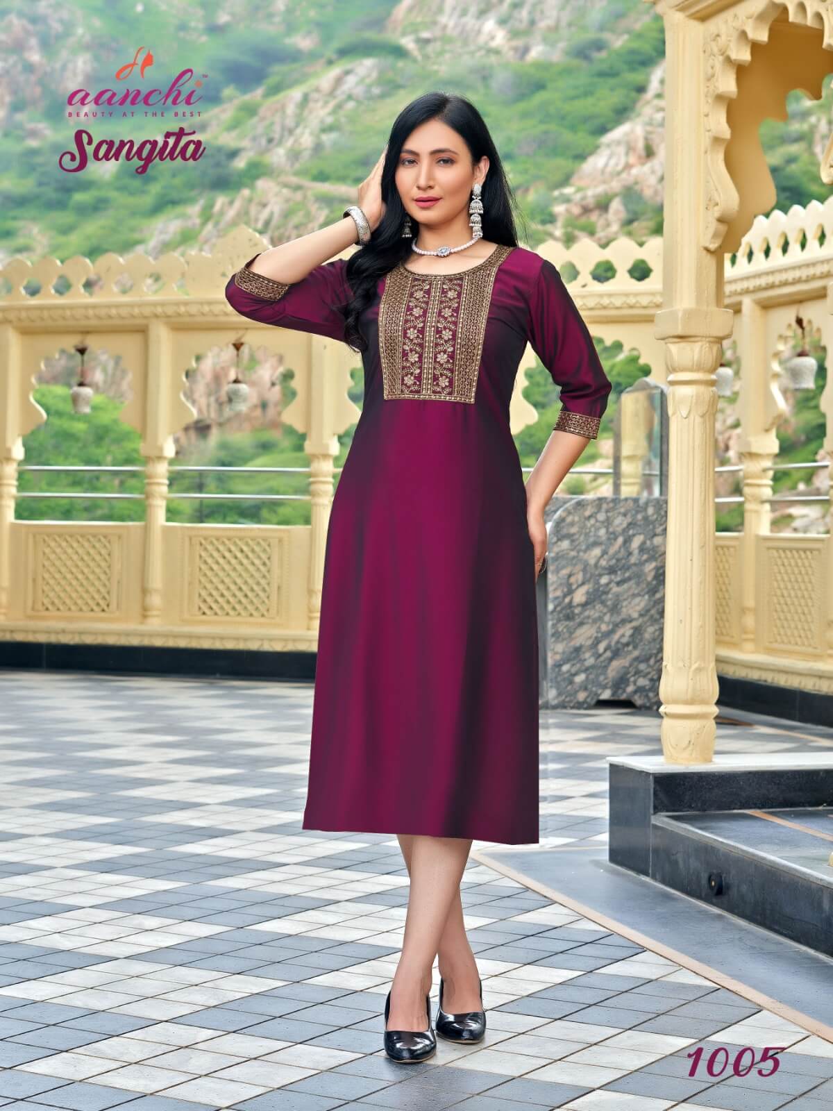 Aanchi Sangita Silk Kurtis Catalog collection 7
