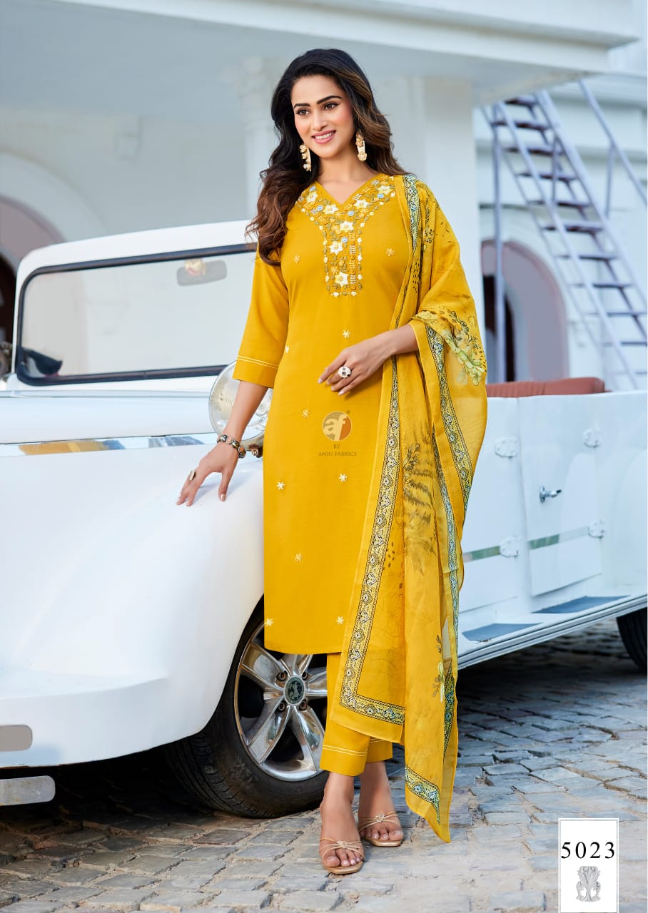 Anju Fabrics Gazal Vol 6 Embroidery Salwar Kameez Catalog collection 6