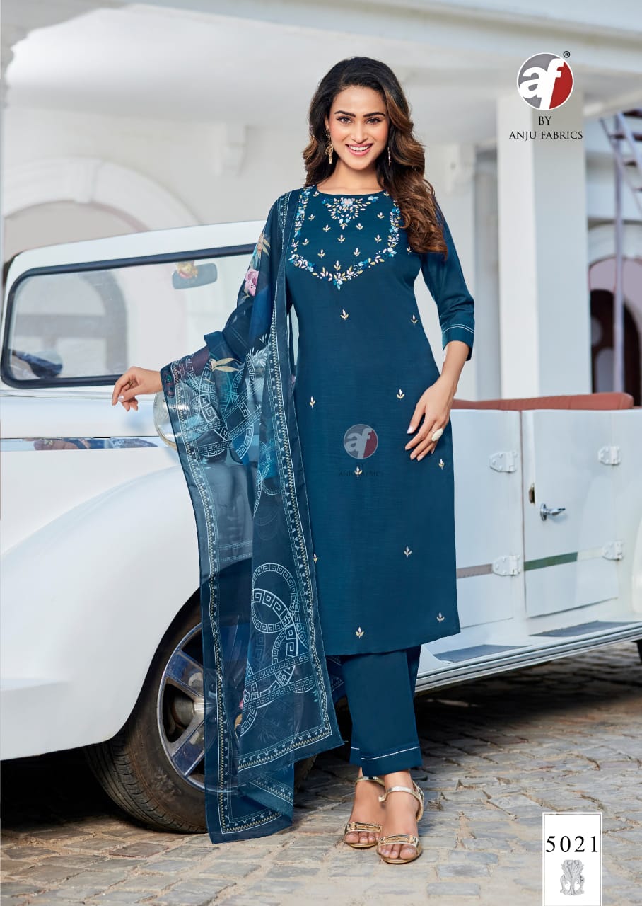Anju Fabrics Gazal Vol 6 Embroidery Salwar Kameez Catalog collection 10