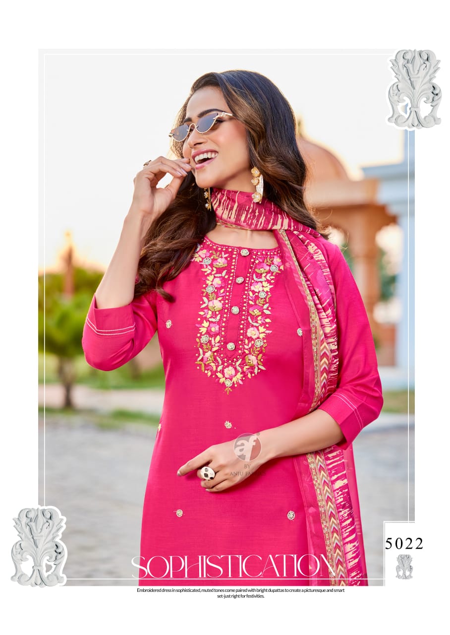 Anju Fabrics Gazal Vol 6 Embroidery Salwar Kameez Catalog collection 7