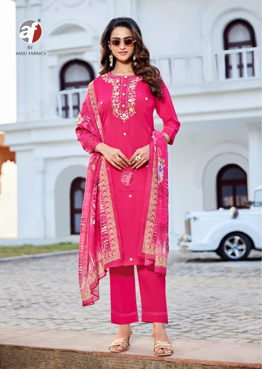 Anju Fabrics Gazal Vol 6 Embroidery Salwar Kameez Catalog collection 9
