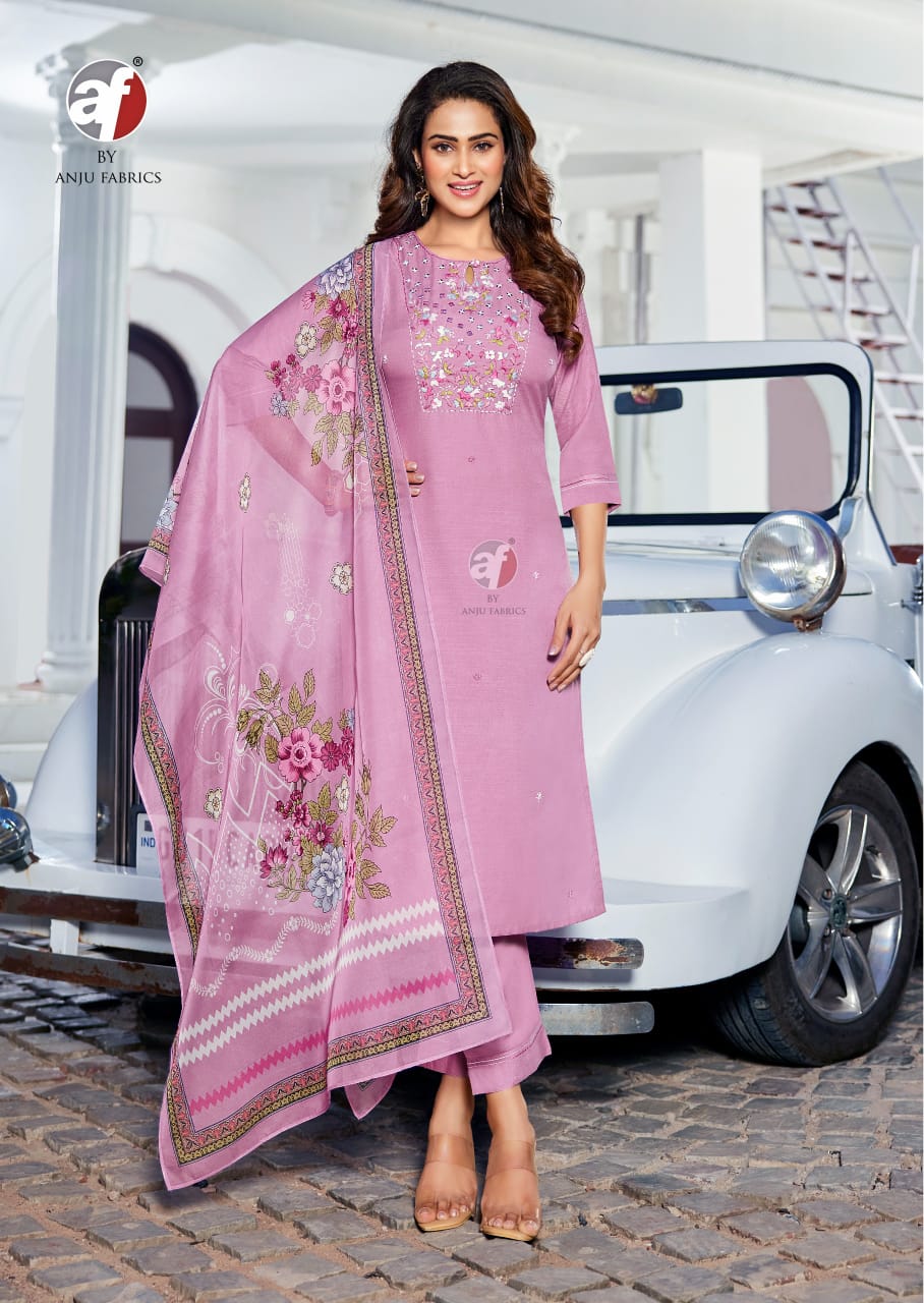 Anju Fabrics Gazal Vol 6 Embroidery Salwar Kameez Catalog collection 5