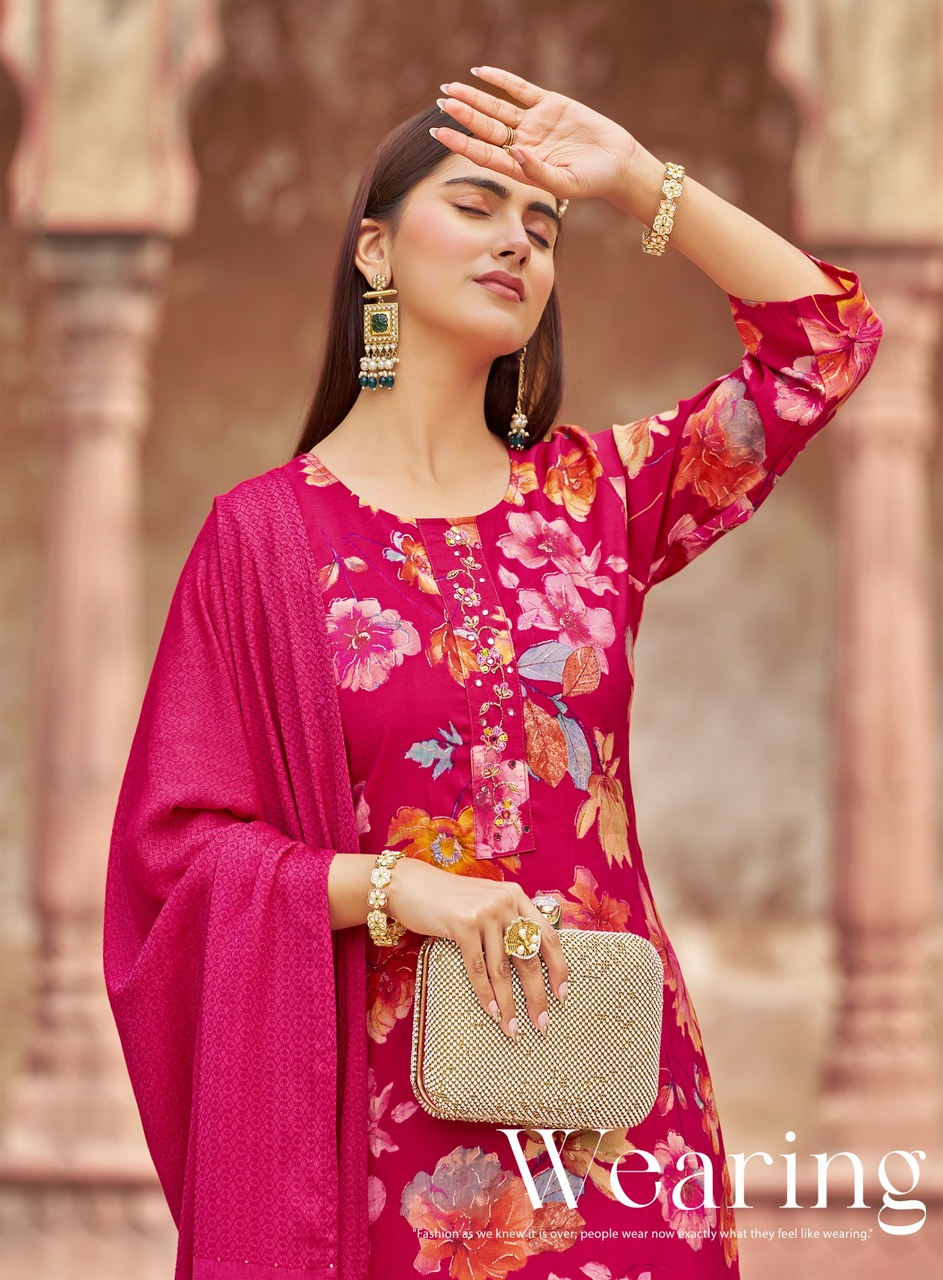 Radhika Lifestyle Satrangi 12 Printed Salwar Kameez Catalog collection 4