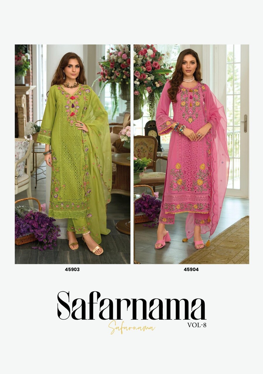 Kailee Fashion Safarnama 8 Cotton Salwar Kameez Catalog collection 1