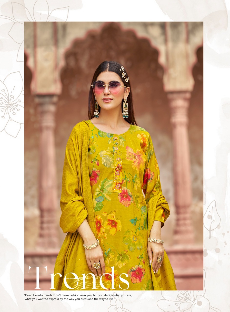 Radhika Lifestyle Satrangi 12 Printed Salwar Kameez Catalog collection 1