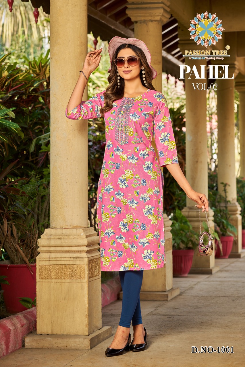 Passion Tree Pahel Vol 2 Printed Kurtis Catalog collection 10