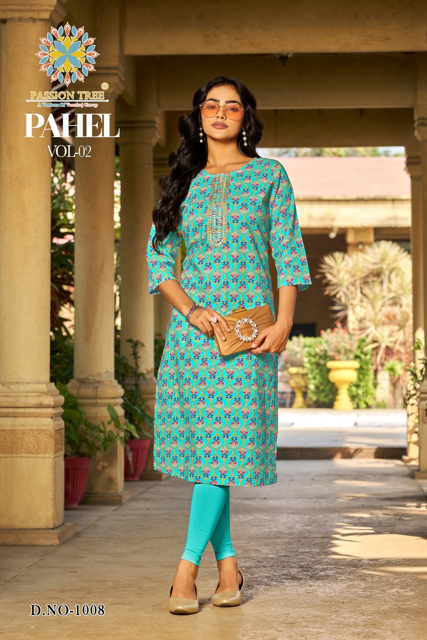 Passion Tree Pahel Vol 2 Printed Kurtis Catalog collection 3