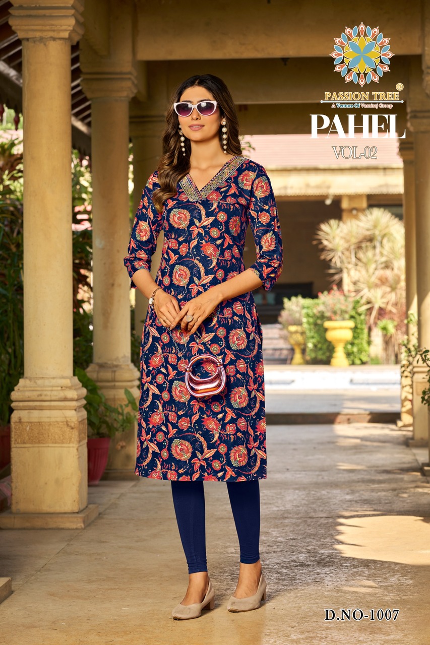 Passion Tree Pahel Vol 2 Printed Kurtis Catalog collection 2