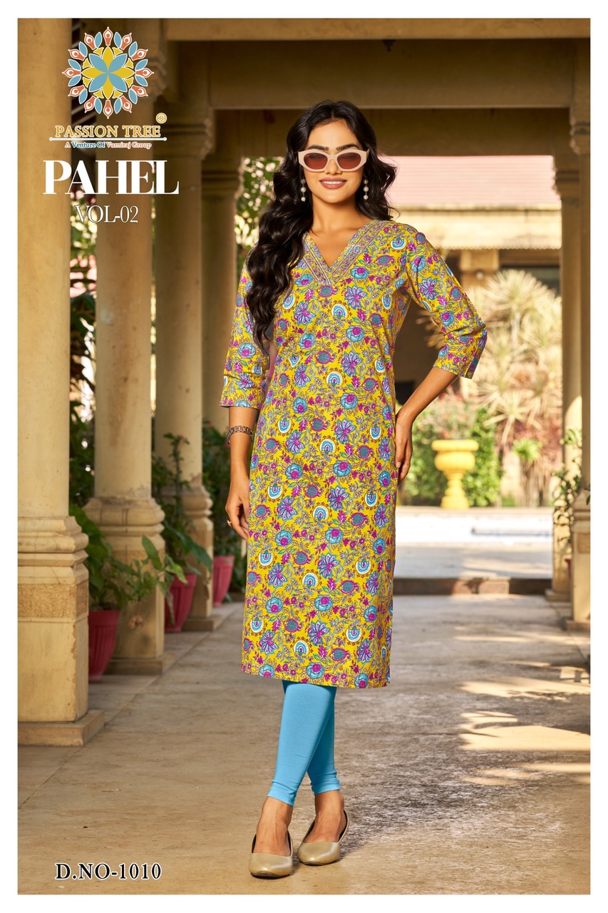 Passion Tree Pahel Vol 2 Printed Kurtis Catalog collection 12