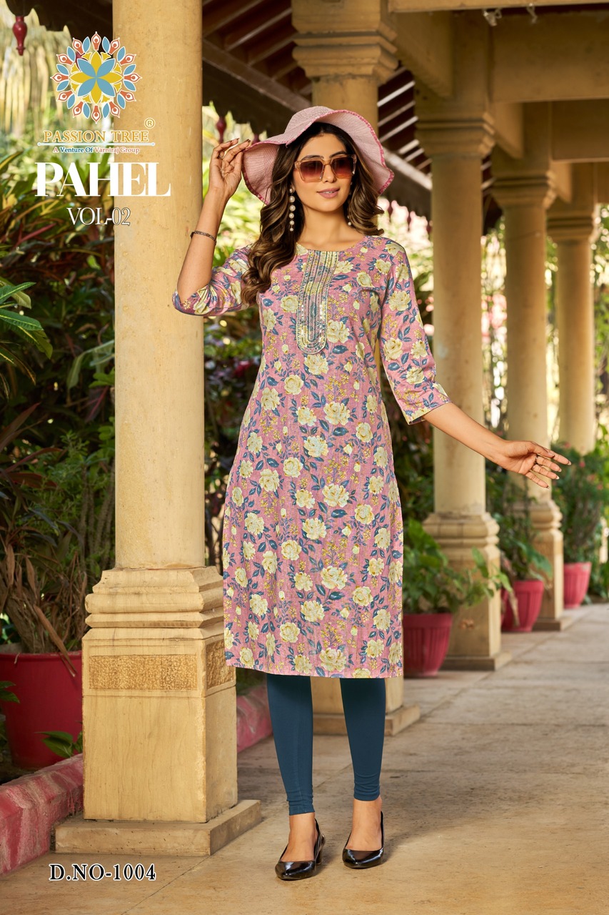 Passion Tree Pahel Vol 2 Printed Kurtis Catalog collection 5