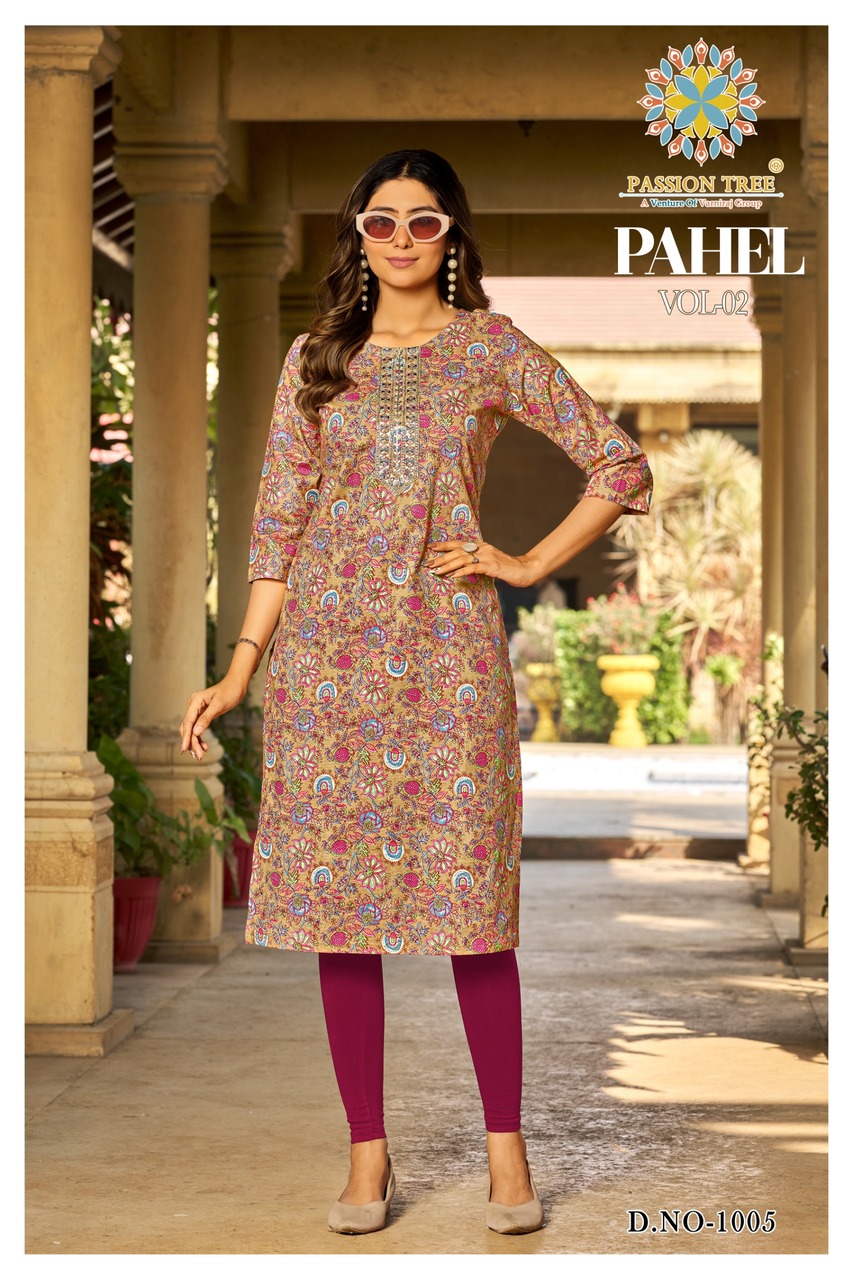 Passion Tree Pahel Vol 2 Printed Kurtis Catalog collection 6