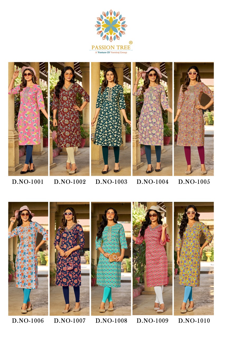 Passion Tree Pahel Vol 2 Printed Kurtis Catalog collection 11