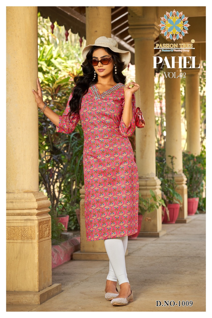 Passion Tree Pahel Vol 2 Printed Kurtis Catalog collection 1