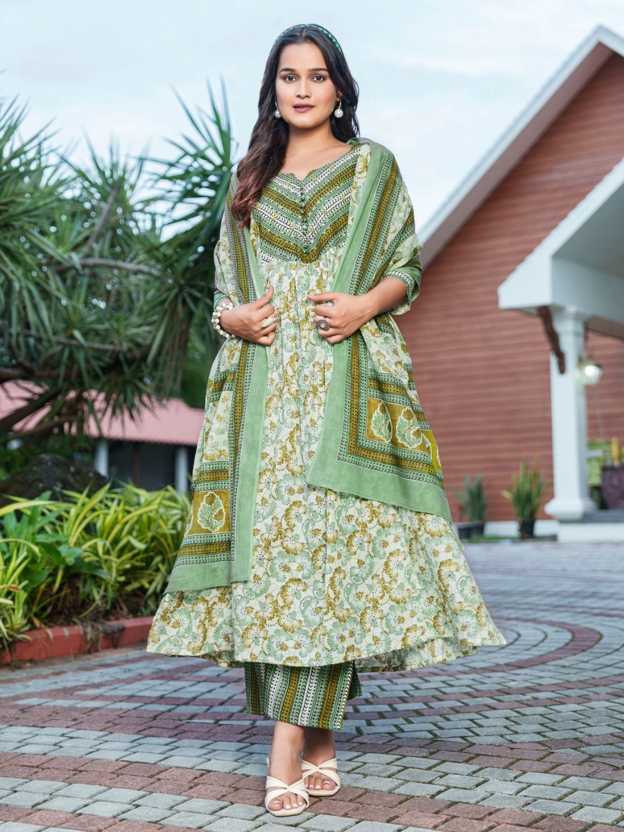 Aarvee Creation Setwise 2 Cotton Salwar Kameez Size Set collection 9