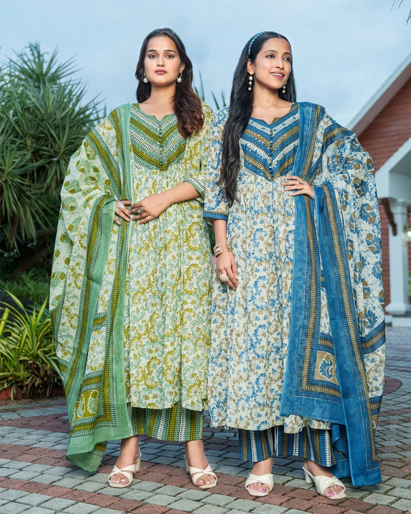 Aarvee Creation Setwise 2 Cotton Salwar Kameez Size Set collection 8