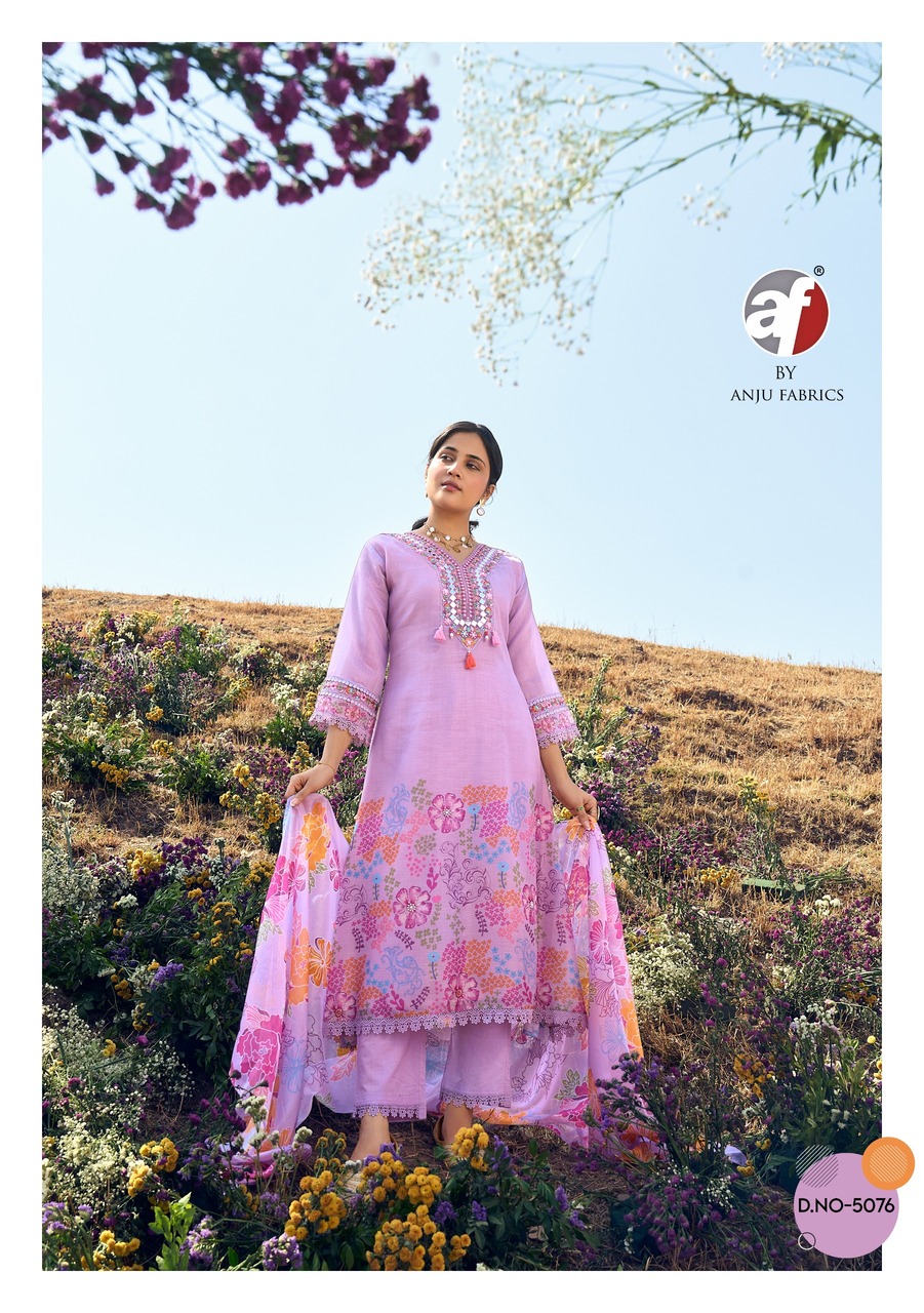 Anju Fabrics Rhythm 2 Embroidery Salwar Kameez Catalog collection 7