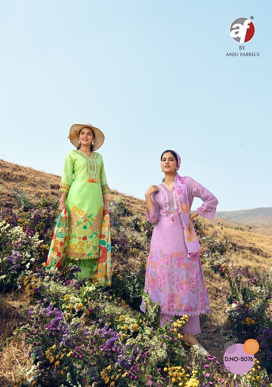 Anju Fabrics Rhythm 2 Embroidery Salwar Kameez Catalog collection 6