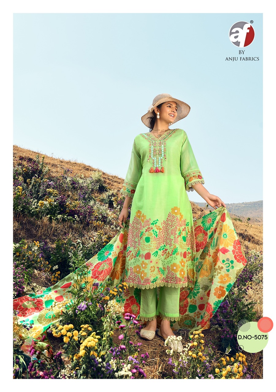 Anju Fabrics Rhythm 2 Embroidery Salwar Kameez Catalog collection 8