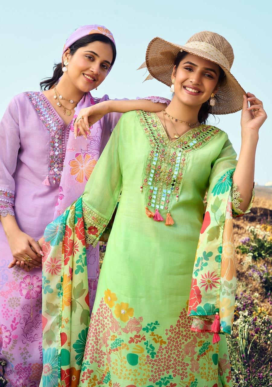 Anju Fabrics Rhythm 2 Embroidery Salwar Kameez Catalog collection 10