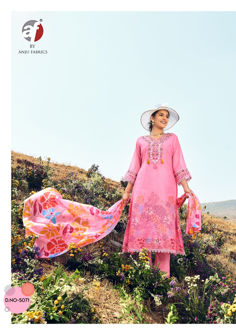 Anju Fabrics Rhythm 2 Embroidery Salwar Kameez Catalog collection 2