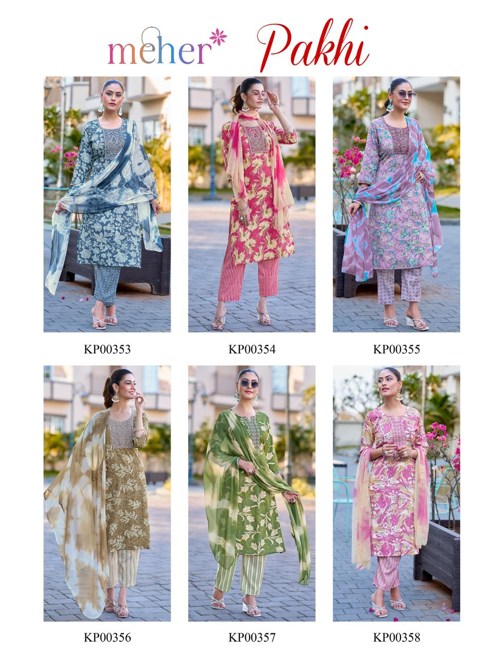 Meher Pakhi Printed Salwar Kameez Catalog collection 5