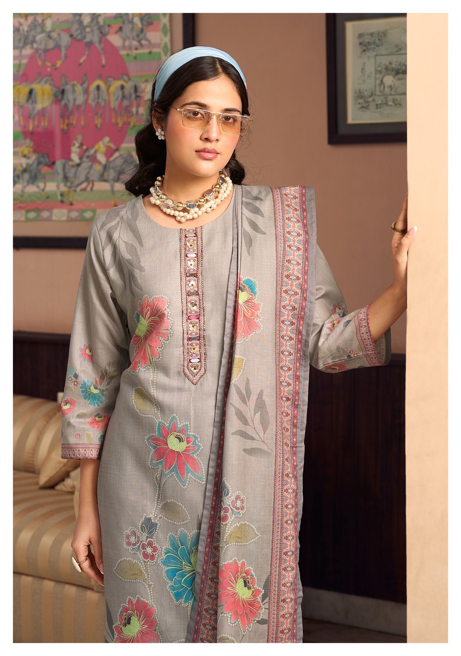 Anju Fabrics Comfort Lady 3 Cotton Salwar Kameez Catalog collection 17