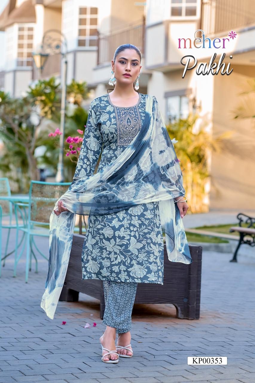 Meher Pakhi Printed Salwar Kameez Catalog collection 3