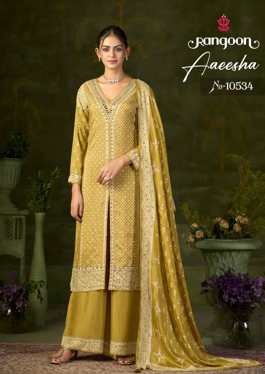 Rangoon Aaeesha Designer Wedding Party Salwar Suits Catalog collection 4