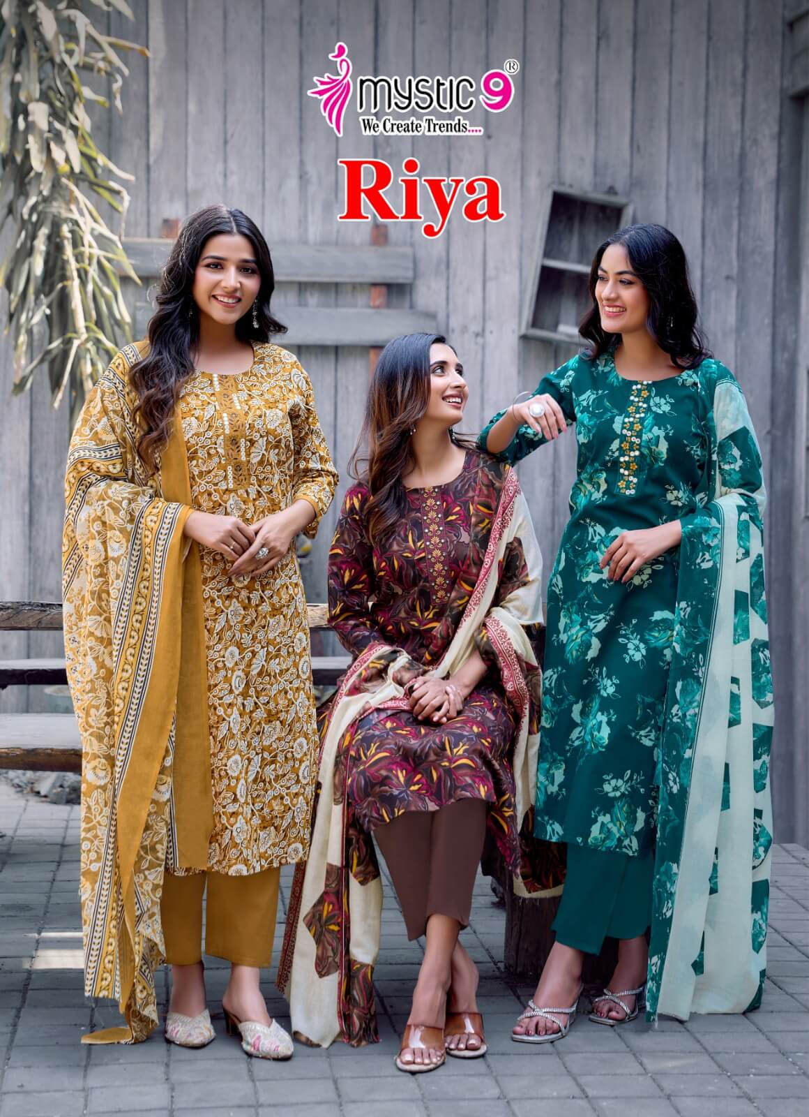 Mystic 9 Riya Vol 1 Printed Salwar Kameez Catalog collection 14