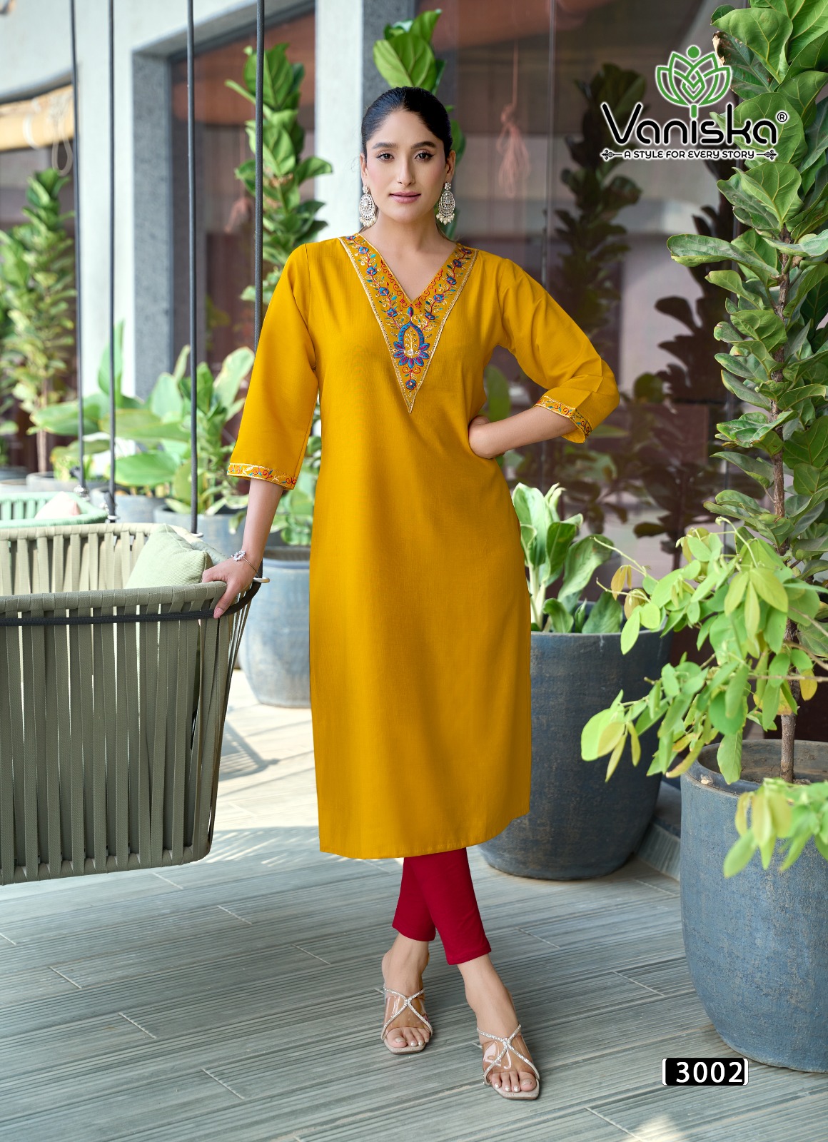 Vaniska Five Star Vol 3 Embroidery Kurti Catalog collection 3