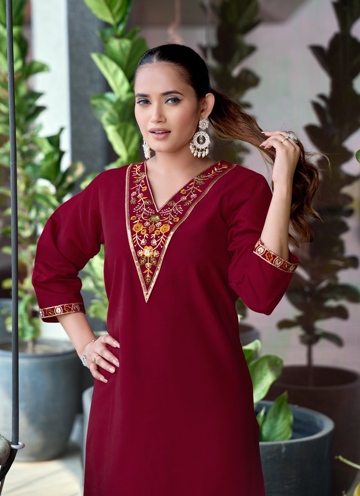 Vaniska Five Star Vol 3 Embroidery Kurti Catalog collection 15