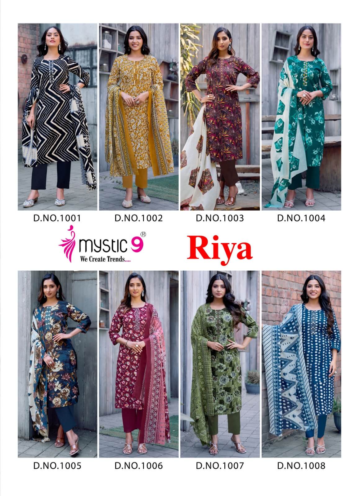 Mystic 9 Riya Vol 1 Printed Salwar Kameez Catalog collection 15