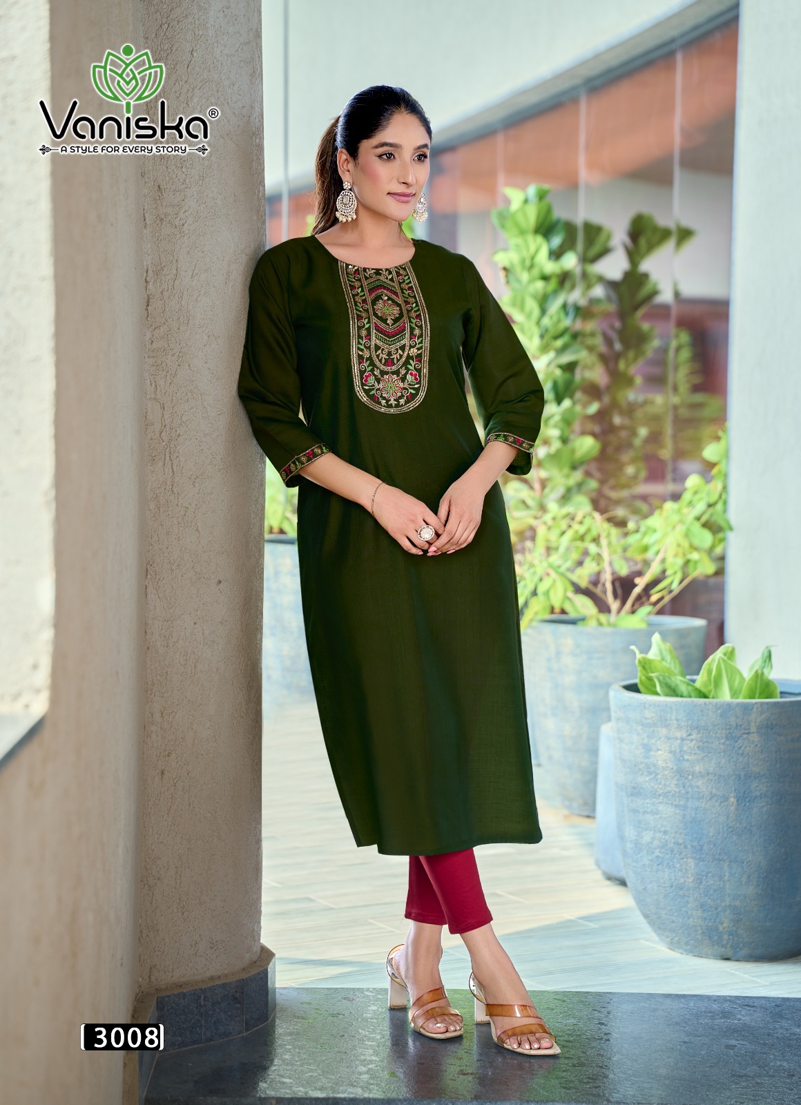 Vaniska Five Star Vol 3 Embroidery Kurti Catalog collection 1