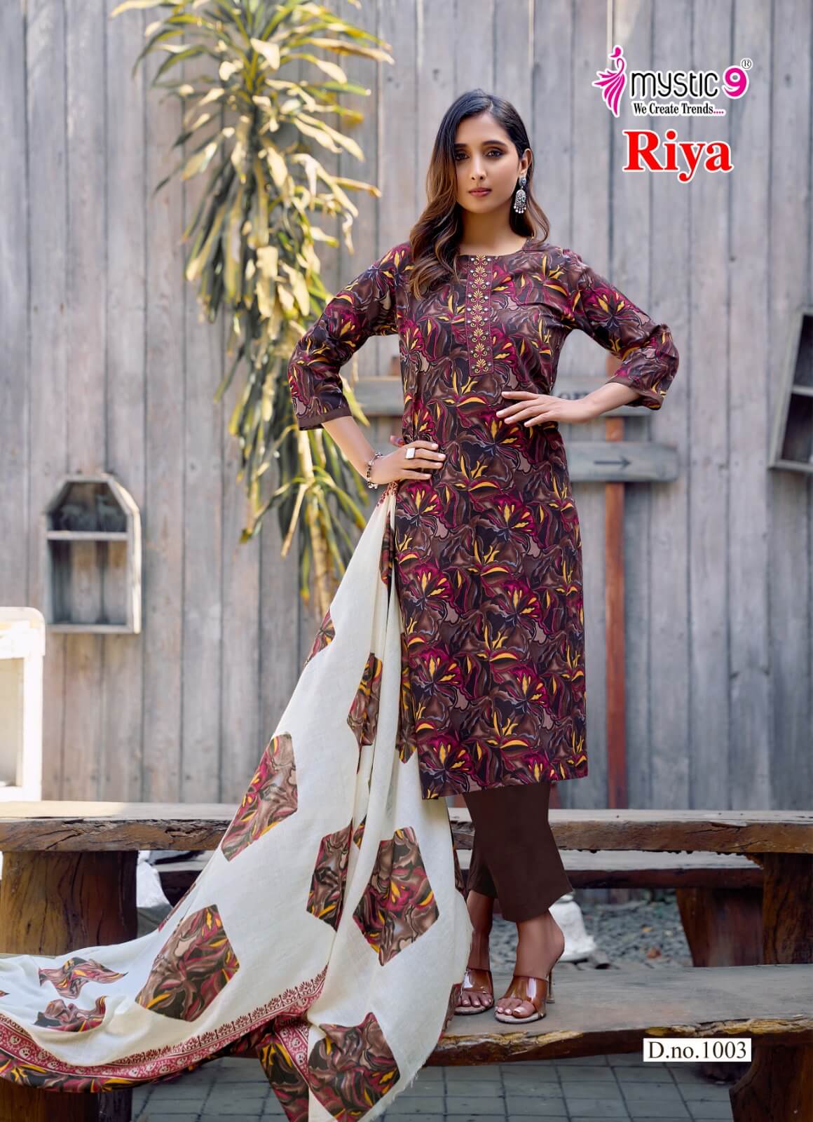 Mystic 9 Riya Vol 1 Printed Salwar Kameez Catalog collection 3
