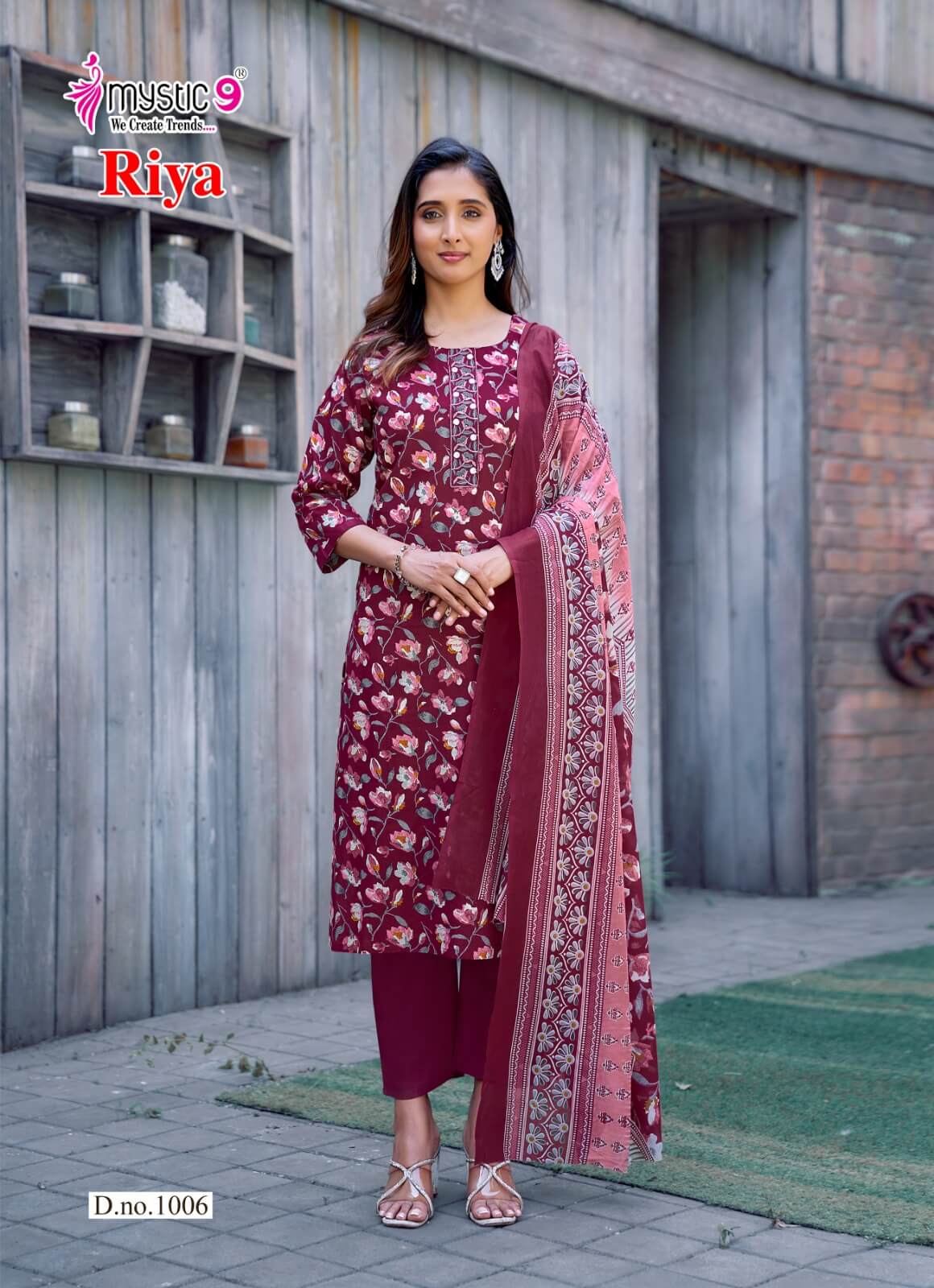 Mystic 9 Riya Vol 1 Printed Salwar Kameez Catalog collection 5