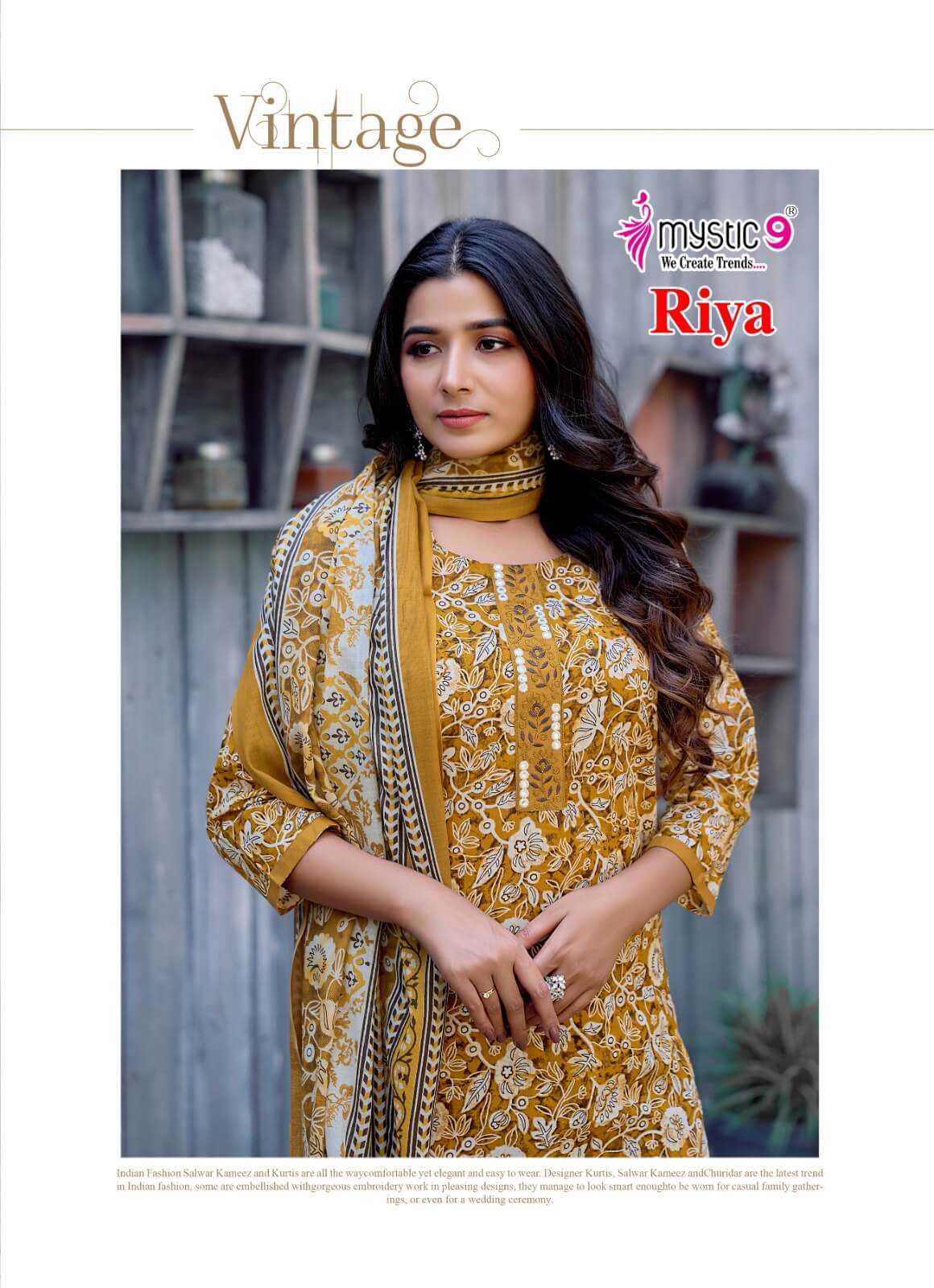 Mystic 9 Riya Vol 1 Printed Salwar Kameez Catalog collection 6