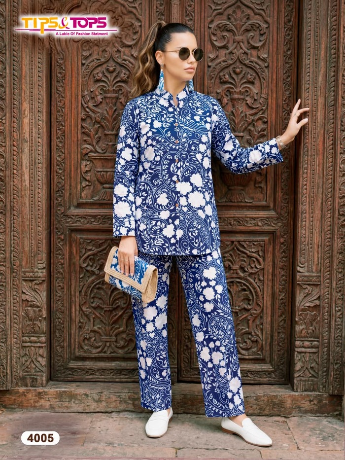 Tips And Tops Cotton Trends Vol 4 Co Ord Set Catalog collection 1