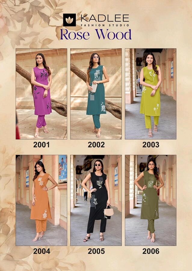 Kadlee Rose Wood Kurtis With Bottom Catalog collection 10