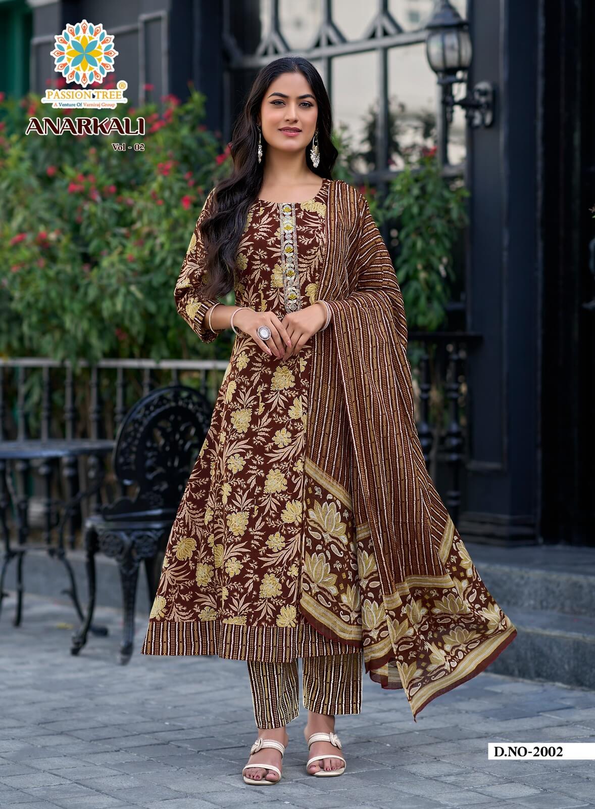 Passion Tree Anarkali Vol 2 Printed Salwar Kameez Catalog collection 8