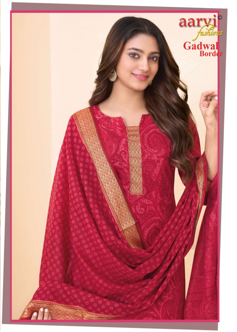 Aarvi Fashions Gadhwal 10 Cotton Salwar Kameez Catalog collection 12