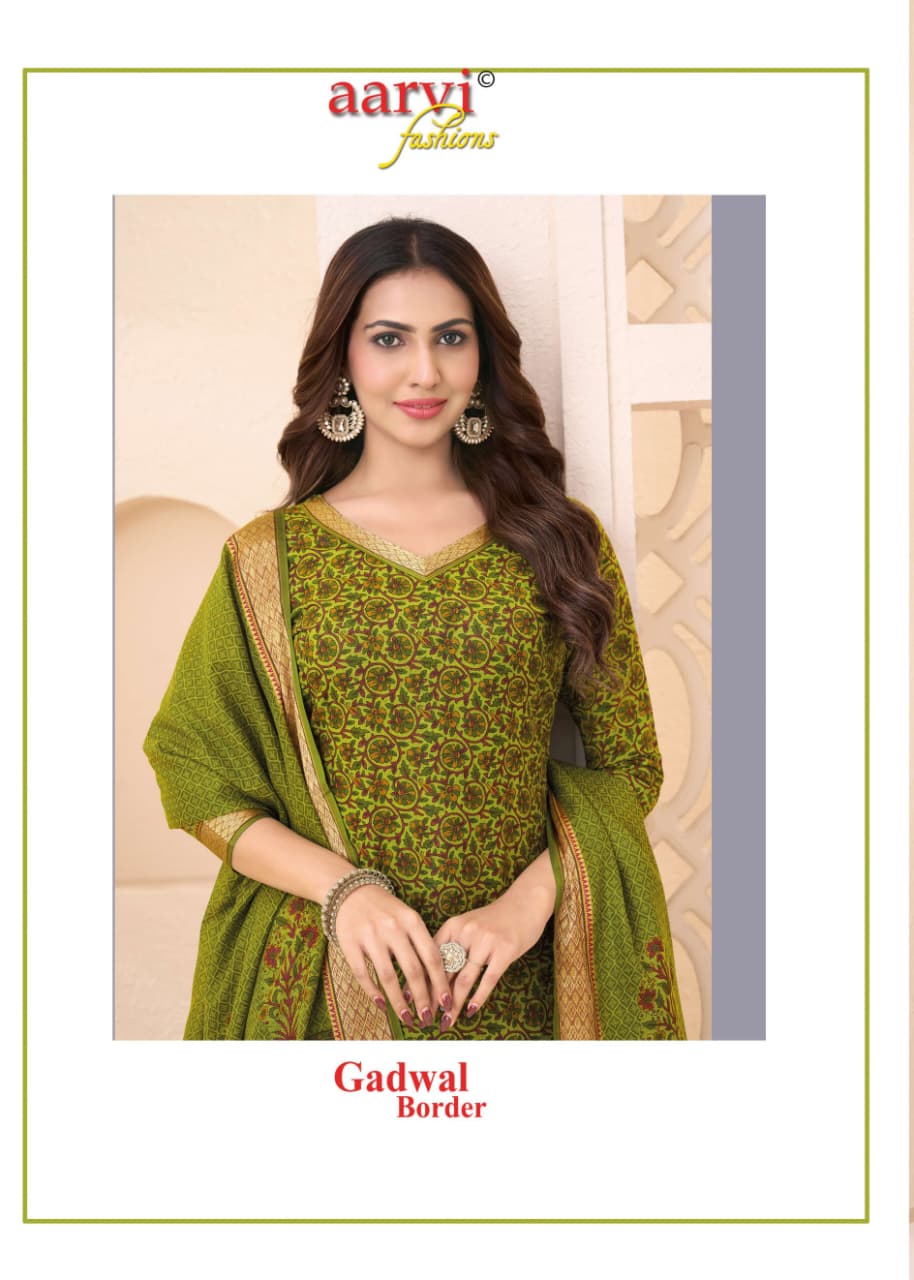 Aarvi Fashions Gadhwal 10 Cotton Salwar Kameez Catalog collection 3