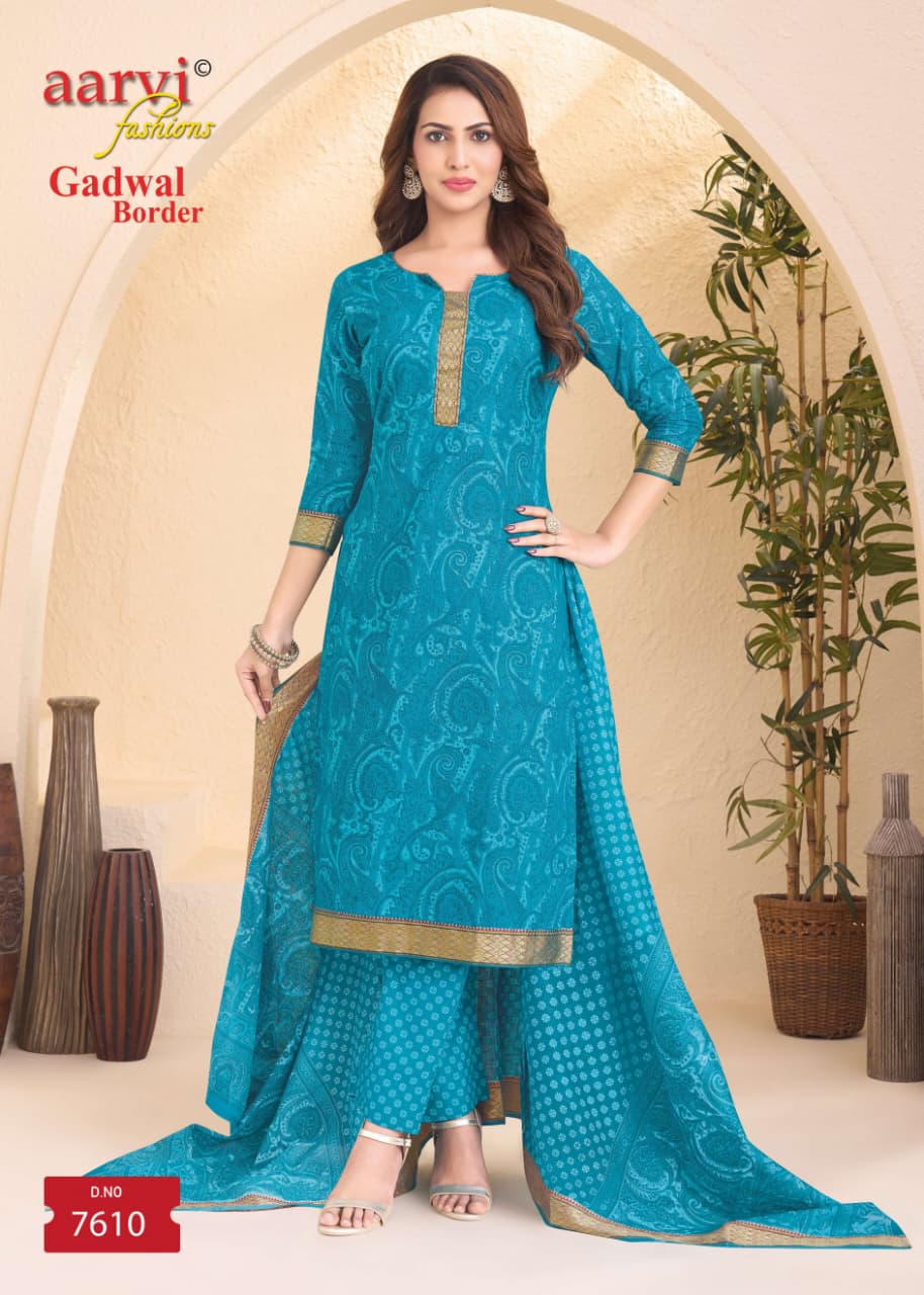 Aarvi Fashions Gadhwal 10 Cotton Salwar Kameez Catalog collection 1