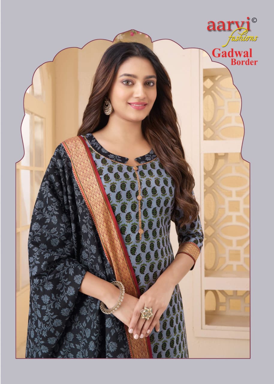 Aarvi Fashions Gadhwal 10 Cotton Salwar Kameez Catalog collection 10