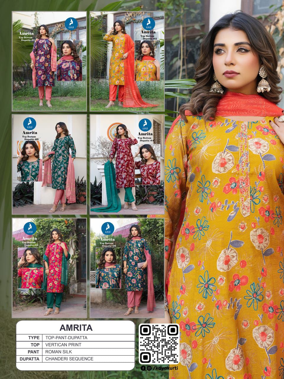 Kaya Kurti Amrita Printed Salwar Kameez Catalog collection 6
