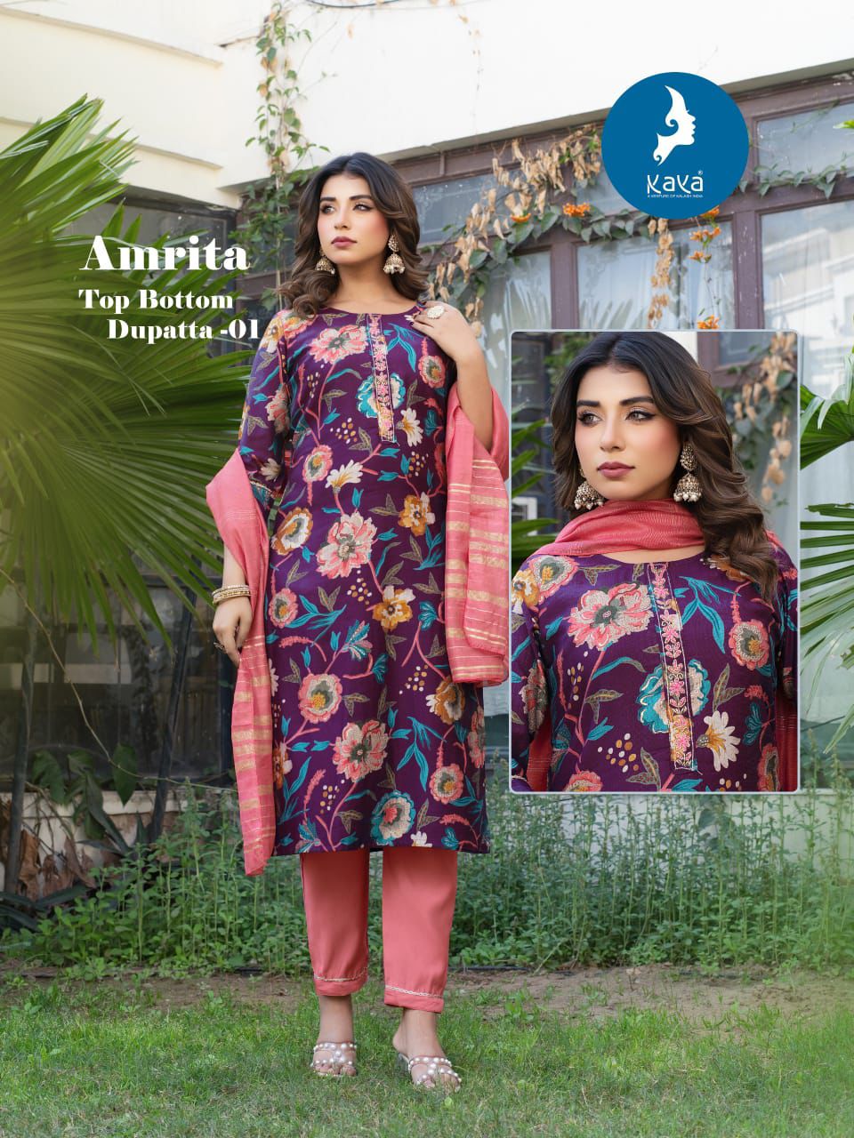 Kaya Kurti Amrita Printed Salwar Kameez Catalog collection 9
