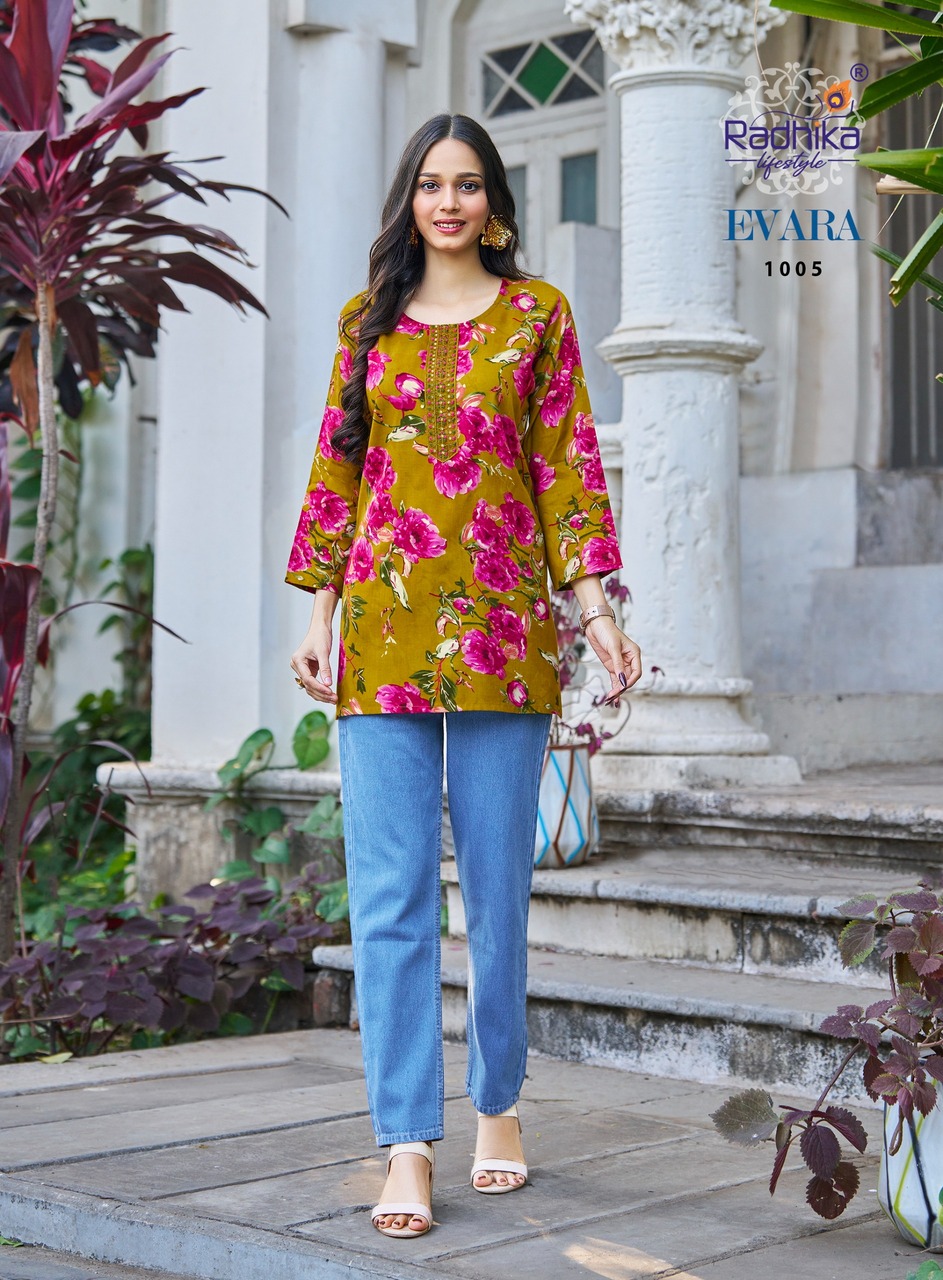 Radhika Lifestyle Evara Rayon Kurti Catalog collection 13